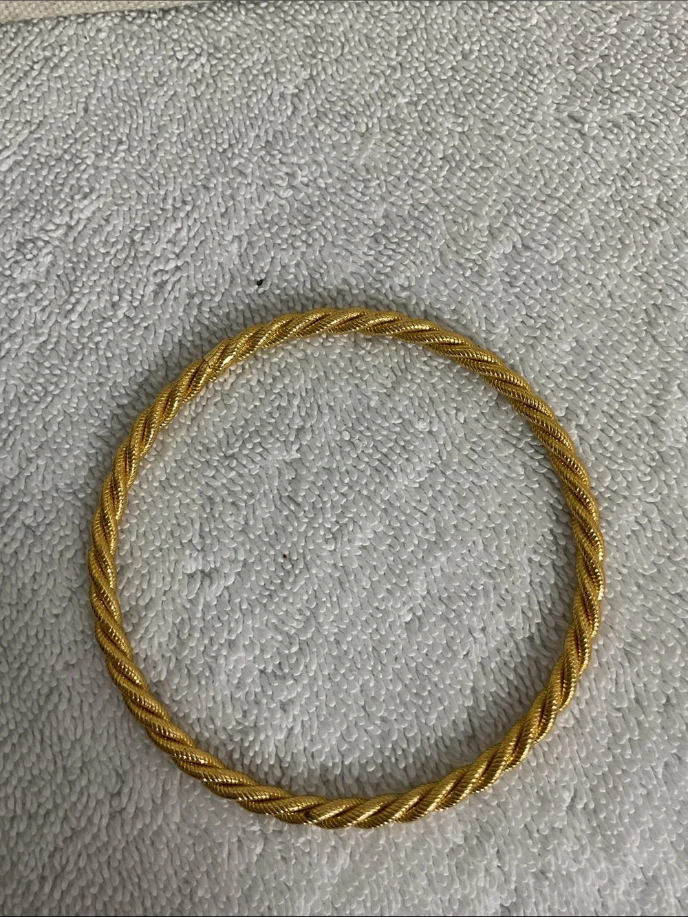 Gold-Tone Twisted Rope Bangle Bracelet OS